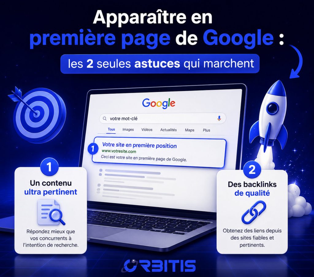 2 astuces pour apparaître en première page de Google